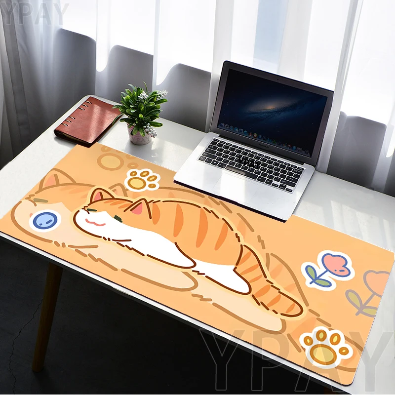 Imagem -03 - Mouse Pad Antiderrapante Grande para Gamer Mouse Pad Grande Tamanho 100x50cm Borracha para Laptop Mesa Kawaii com Bordas de Bloqueio