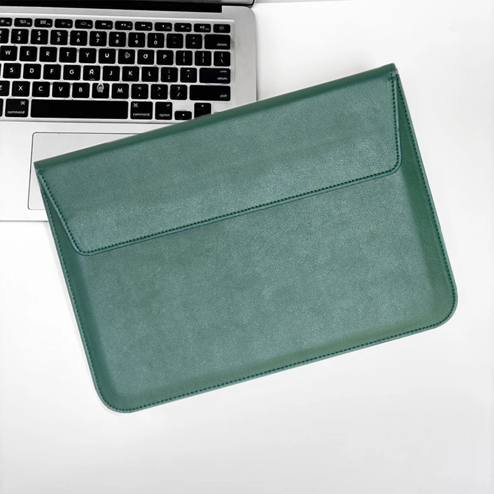 Personalisierte Laptop-Tasche aus PU-Leder für Damen und Herren, 13/15 Zoll, Englischer Computerständer, Computertasche – Detail 12