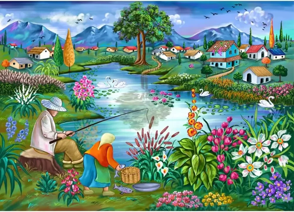 

Wooden Puzzle 1000/500/300 Piece Spring Jigsaw Puzzle for Bedroom Gameroom Livingroom Decor Relax and Exercise Your Brain