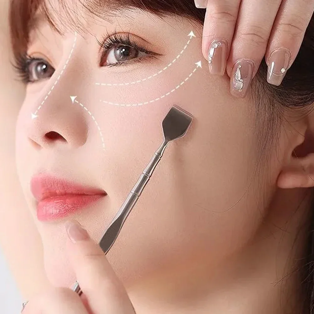 1pcs Double-ended Blackhead Remover Shovel Stainless Steel Nose Blackhead Removing Facial Acne Black Dot Pore Cleaning Skin Tool