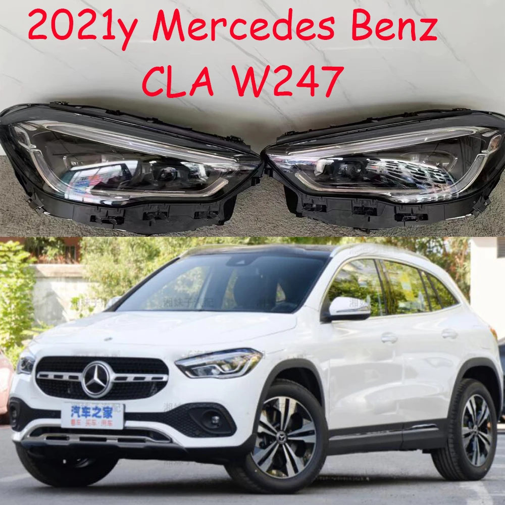 1pcs car bumper headlamp for Mercedes Benz W247 headlight GLA200 GLA220 GLA260 LED 2021y accessories for Benz W247 fog light