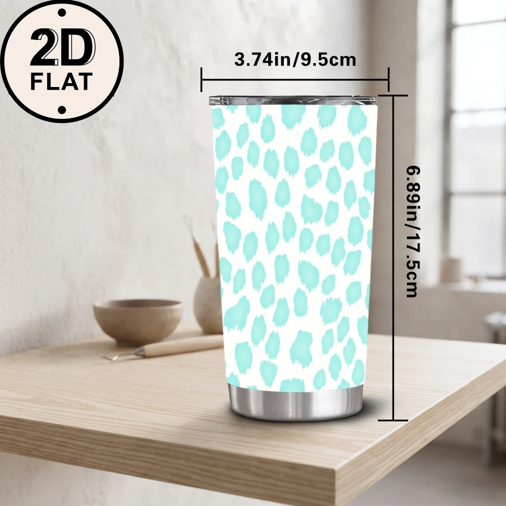 20oz Mint Teal Watercolor Leop - Tumbler 20Oz White review and price