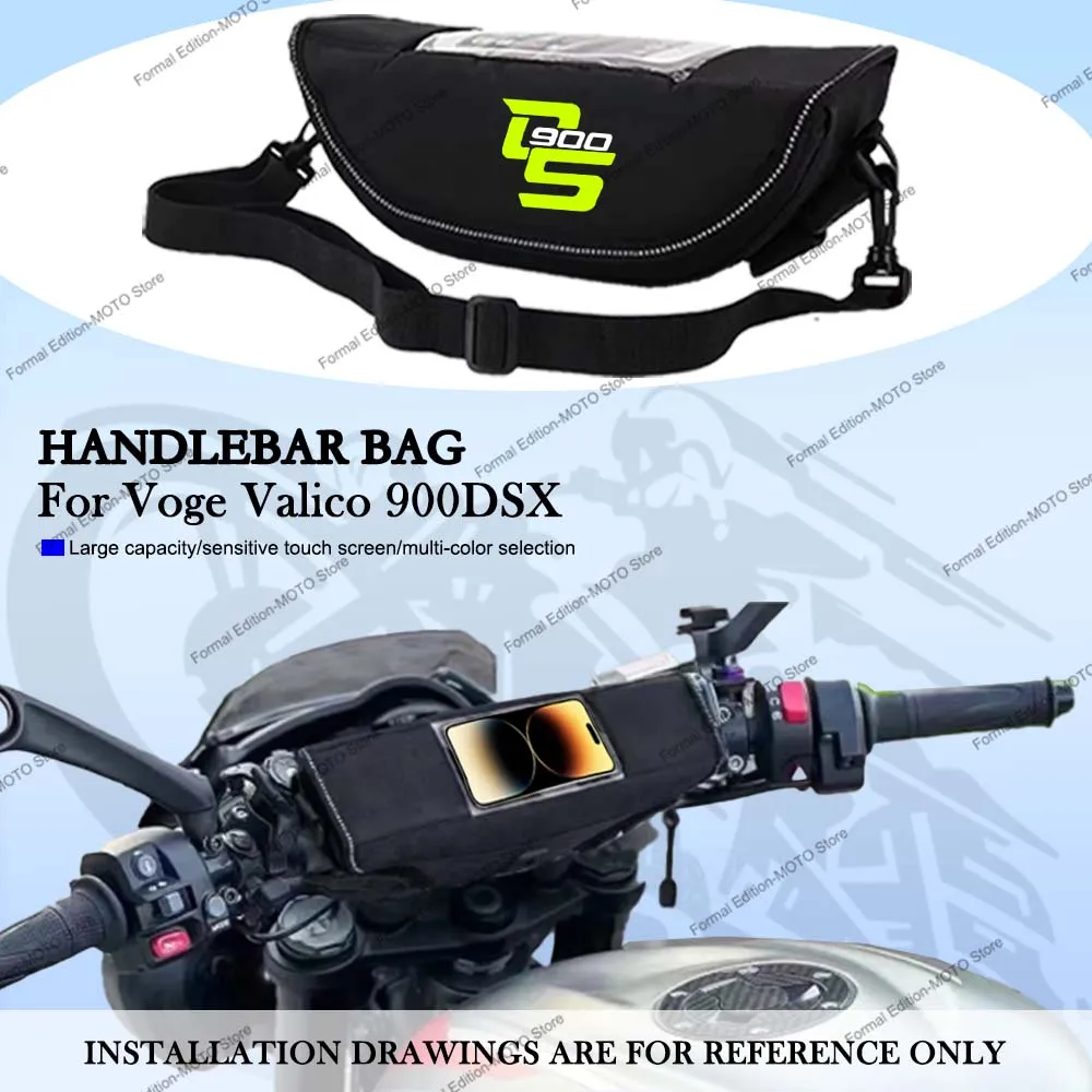 

Motorcycle Travel Tool Bag Waterproof Dustproof Bag Storage Handlebar Bag for Voge DSX 900 2024