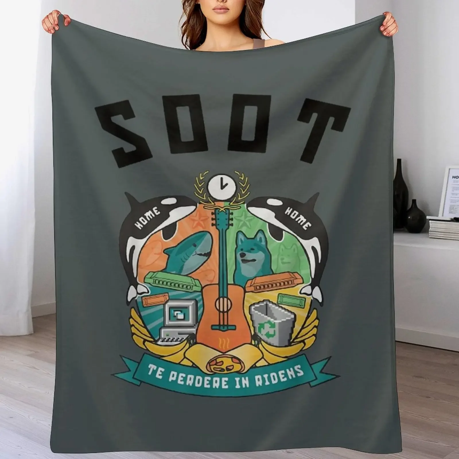 

uzcny mzrch soot Throw Blanket christmas gifts Bed linens Soft Beds Single Blankets