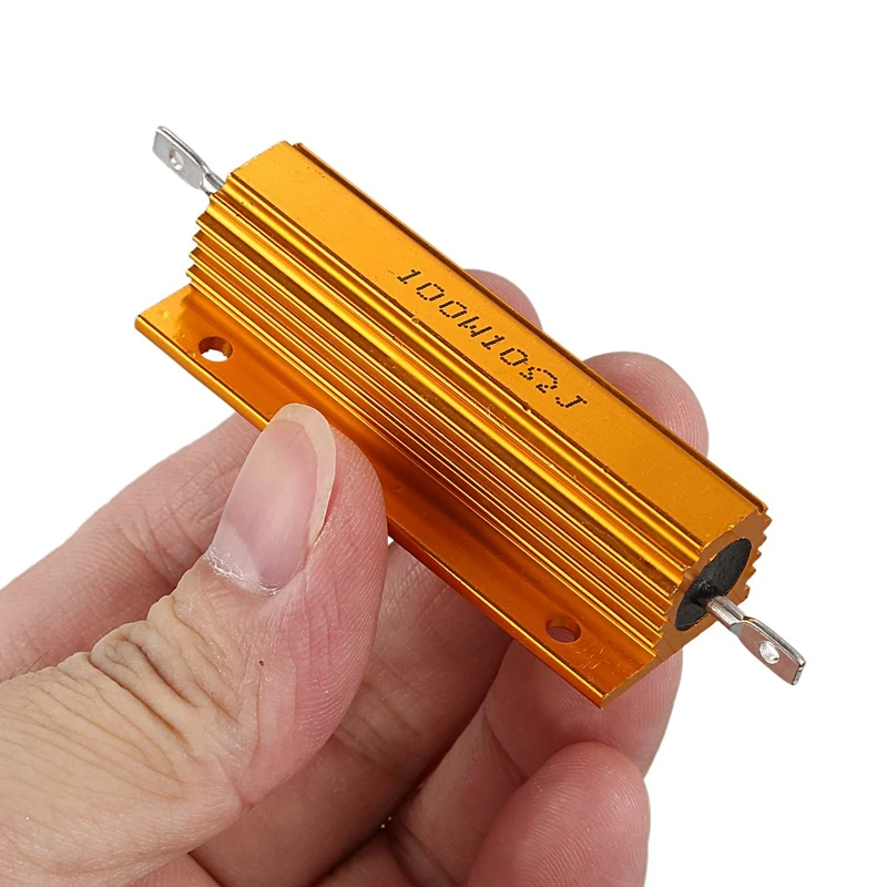 Resistência folheada de alumínio 100w do resistor de energia do ouro 4x, 10 ohm 10r