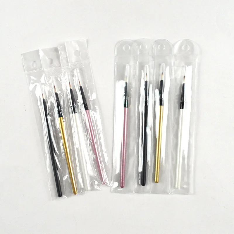 Beste Qualität dünne Spitze Pinsel bilden Eyeliner Pinsel für wasser aktivierte Neon Pastell Liner