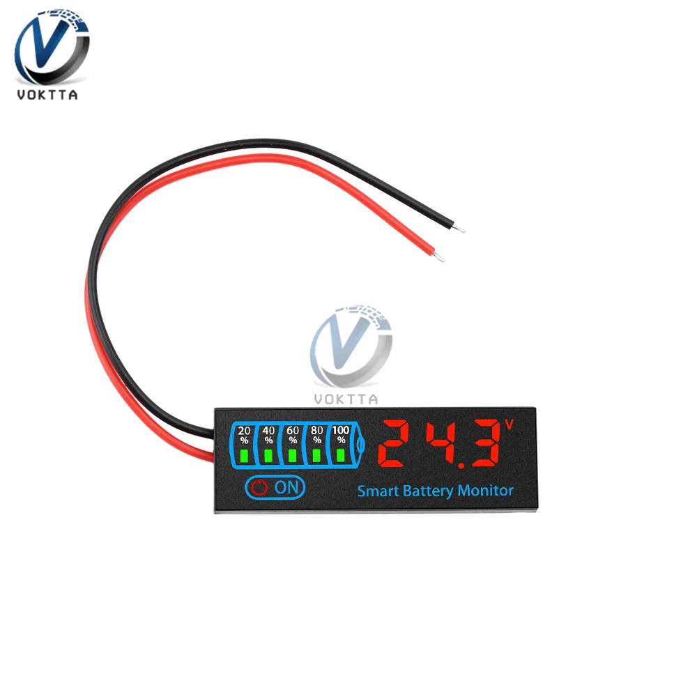 DC 7-55V 3-14S Battery Level Indicator Intelligent Battery Capacity Display Board 18650 Lithium Battery Voltage Charging Tester