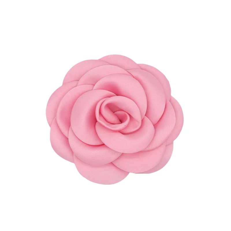 Koreanische Stoff Blume Broschen für Frauen Handgemachte Kamelie Corsage Anstecknadeln Strickjacke Zubehör Hochzeit Schmuck – Detail 5