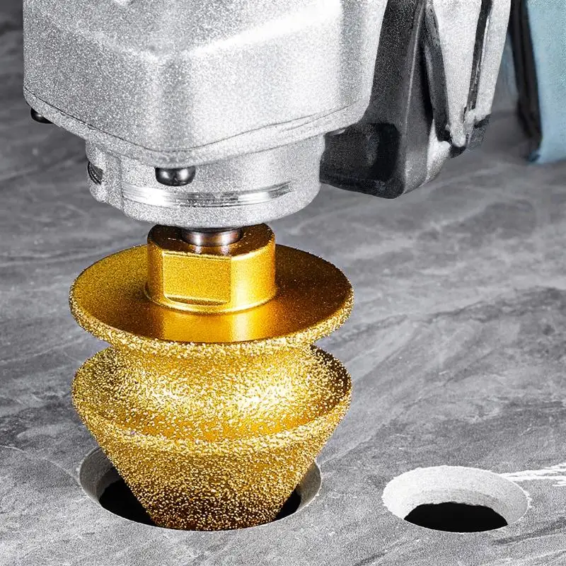 **1Pcs Wear-resistant New Design Grinding Wheel Round Shape Enlarged Hole Opener Granite Cutting M10 Adamas Chamfer Drill Bit