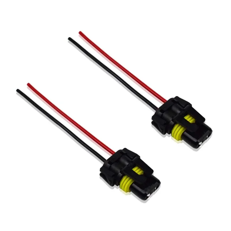 2Pcs HB3 9006 HB4 Car LED Lights Wire Connector Cable Plug Holder Female Headlamp Adapter Fog lights Auto Accessories