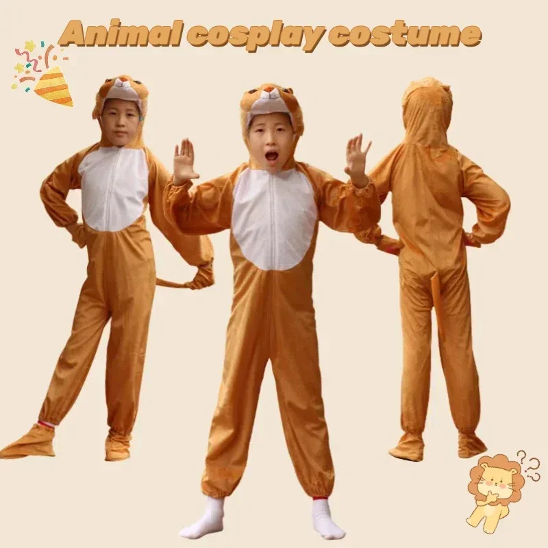 

Costumes de lion pour adultes et enfants, costumes de cosplay de fête de vacances, combinaisons de jeu de rôle pour enfants, ga