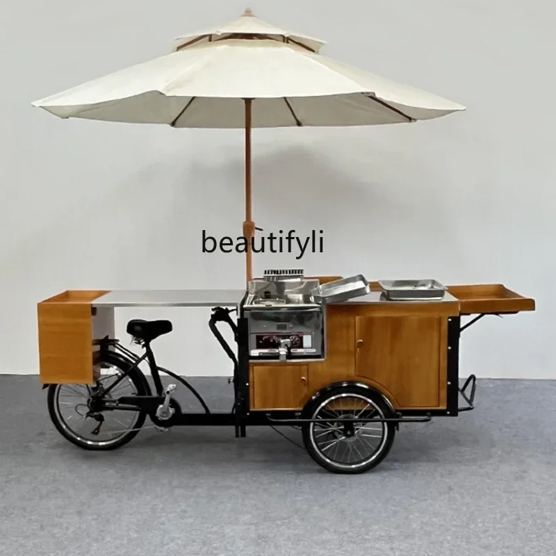 

Night market stall fried food snack car mobile multi-functional dining car reverse ride three wheels