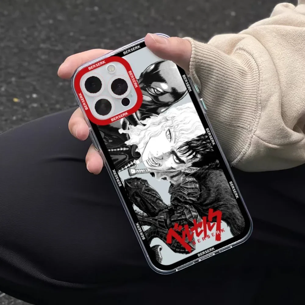 Anime Berserk Phone Case For Samsung Galaxy S10 S20 S21 S22 S23 S24 FE Plus Ultra Note 20 Clear Mobile Case