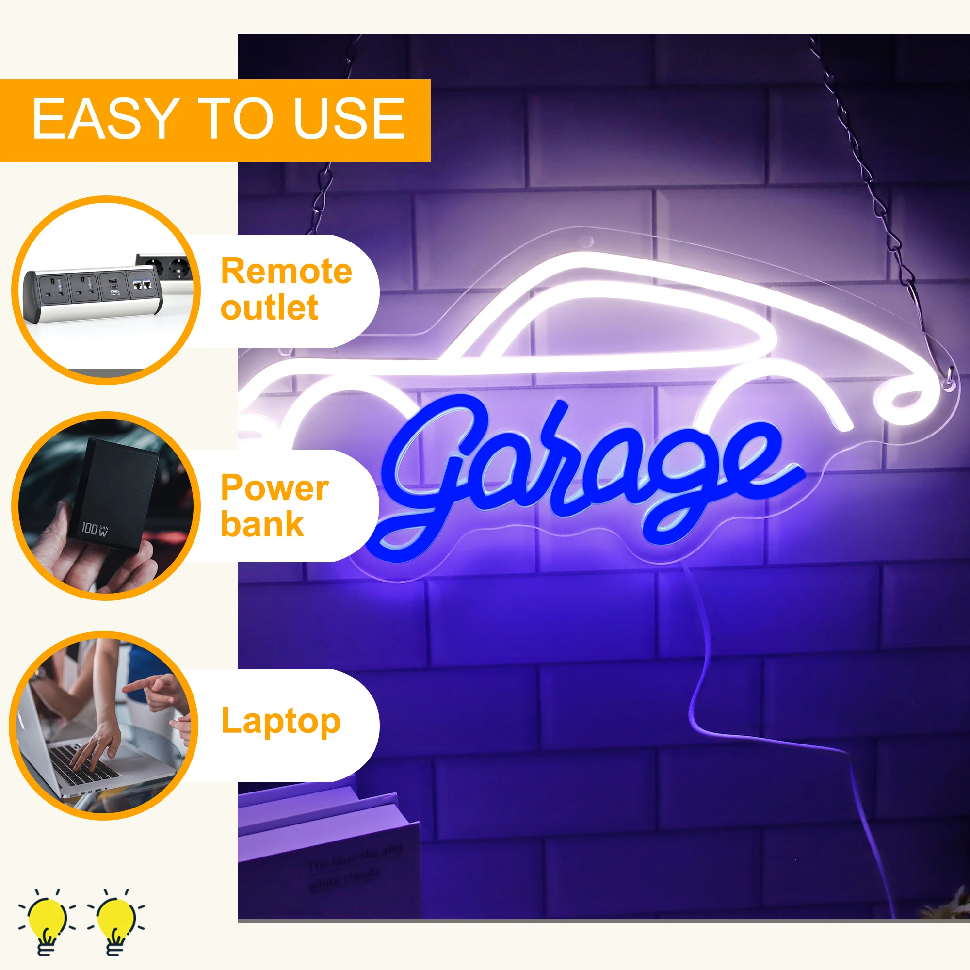 Garage Neon Sign Led Lights Car Repair Shop Neon LED Sign Game Room Decor Wall Automotive Workshop Busigness Sign Neon Lights