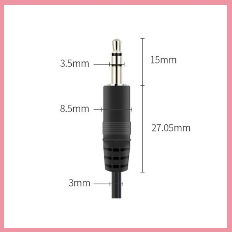 1pcs/5pcs 3 or 4 Core Audio Output Line 30CM Audio Extension Cable Aux Single Head Line Stereo 3.5mm Male and Female Cable B6