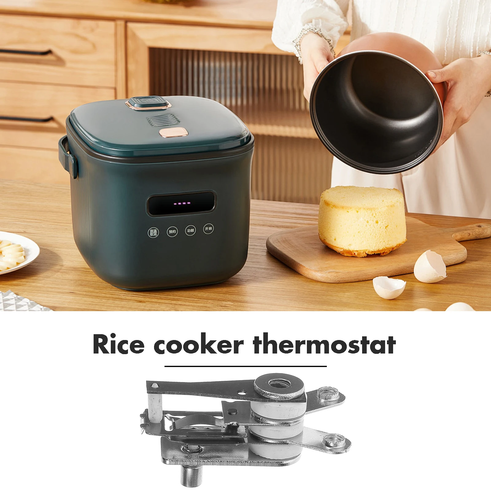 

2 Pieces Temperature Controller for Rice Cooker Thermostat Electric Replacement Parts Sensor Heater Compatible Accessories