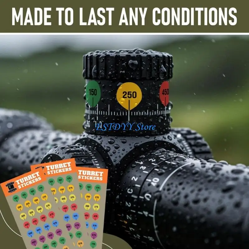 G6DE 10/5 Blatt leicht zu entfernender Zielfernrohr-Aufkleber, Jagd-Zielfernrohr-Bereiche, Markierungen, Gewehre, für Üben