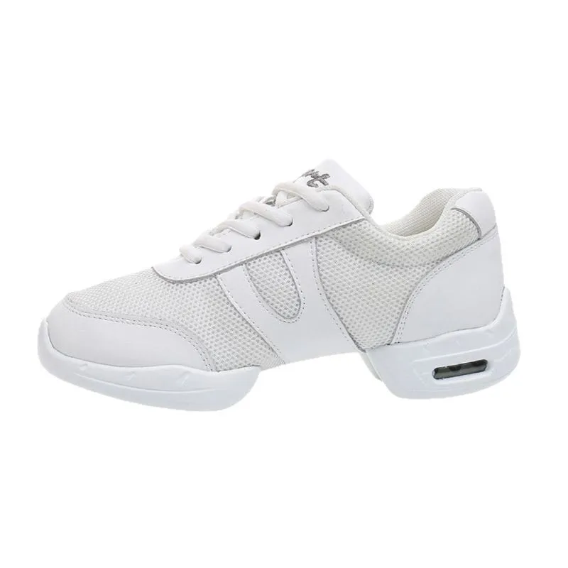 Buty do tańca Sneakersy Siateczka Oddychające Miękka Podeszwa Tańcik Kwadratowy Letnie Buty do Jazzu Damskie Podwyższające Rozmiar 44