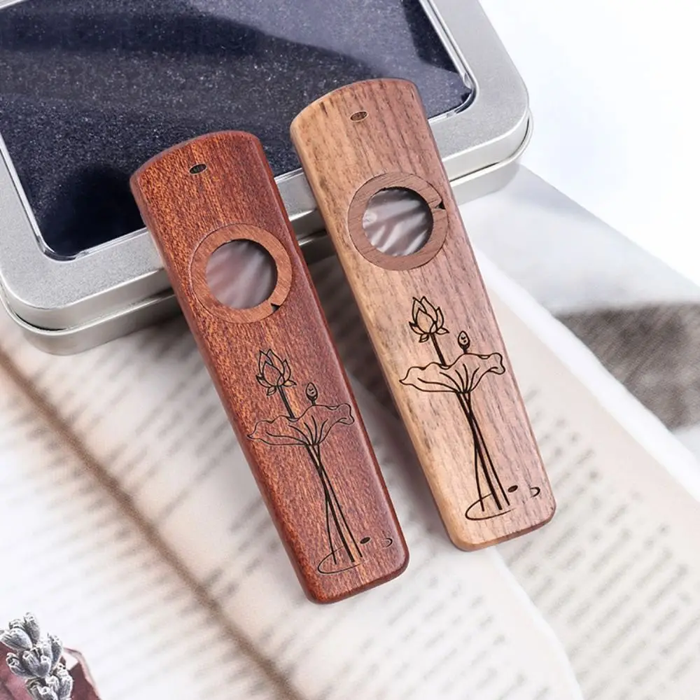 

Creative Wooden Kazoo Portable Easy To Learn Wind Instrument Lightweight Smooth Musical Instruments Flutes Music Lover