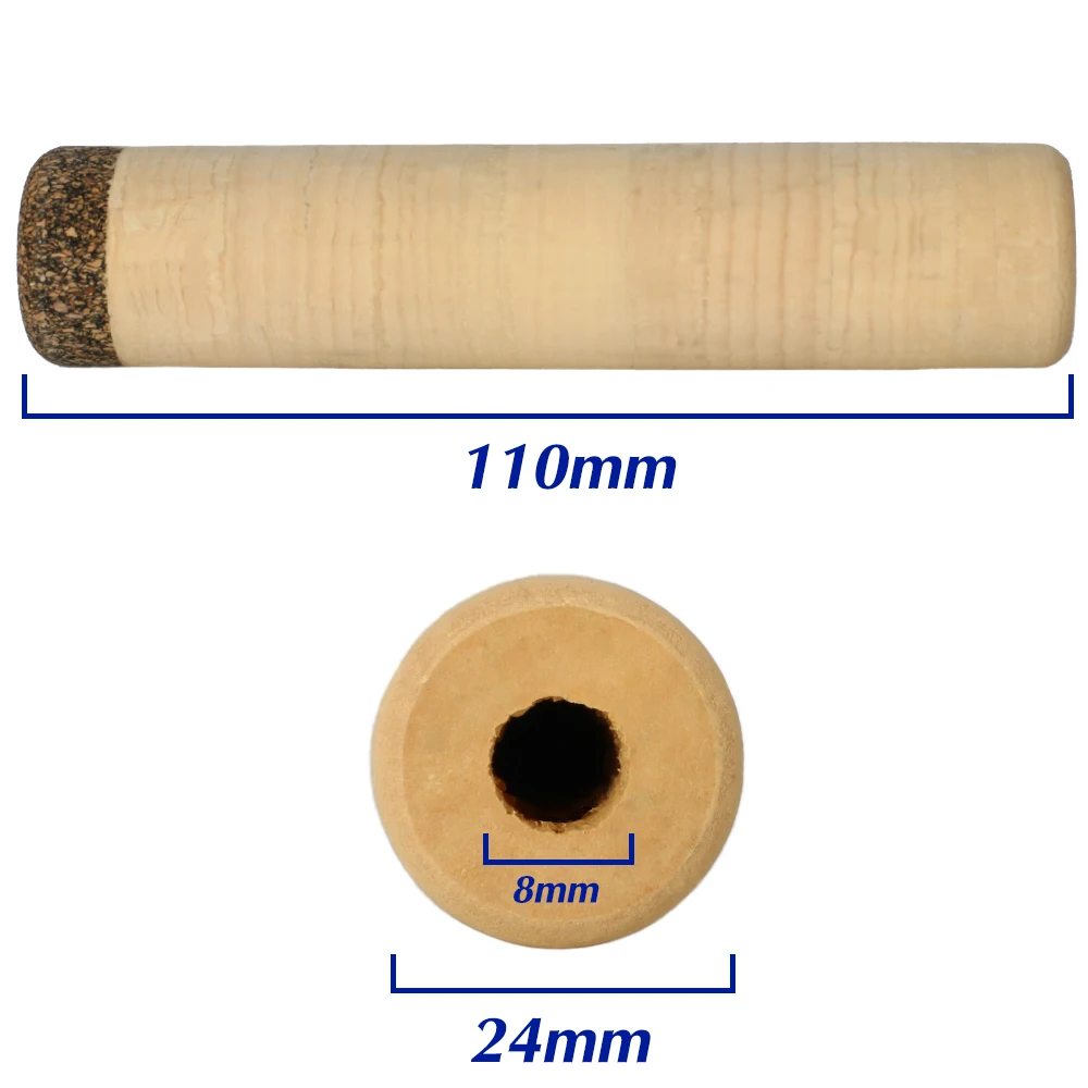 3A Quality pure cork Handle Straight rubber cork end closed for ICE Rod Grip
