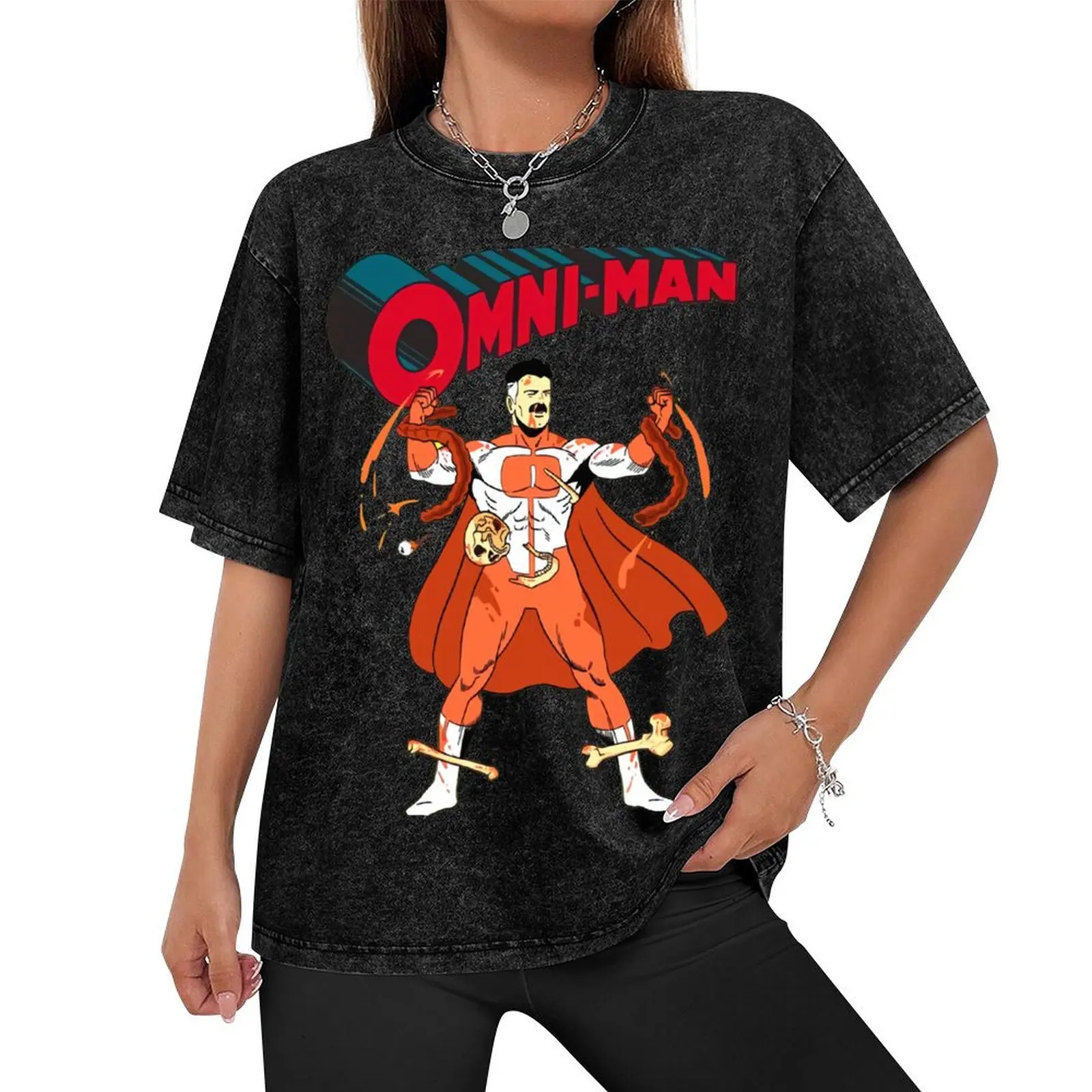 Omi-Camiseta Gráfica Anime Clássica Masculina, Camisas de Secagem Rápida, Retro