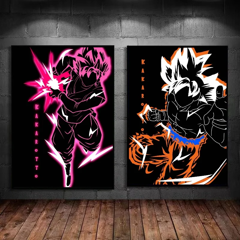 High Quality Bandai Dragon Ball Painting Poster Wall Art Prints Super Saiyan Modern Canvas Pictures Murals Kids Room Home Decor