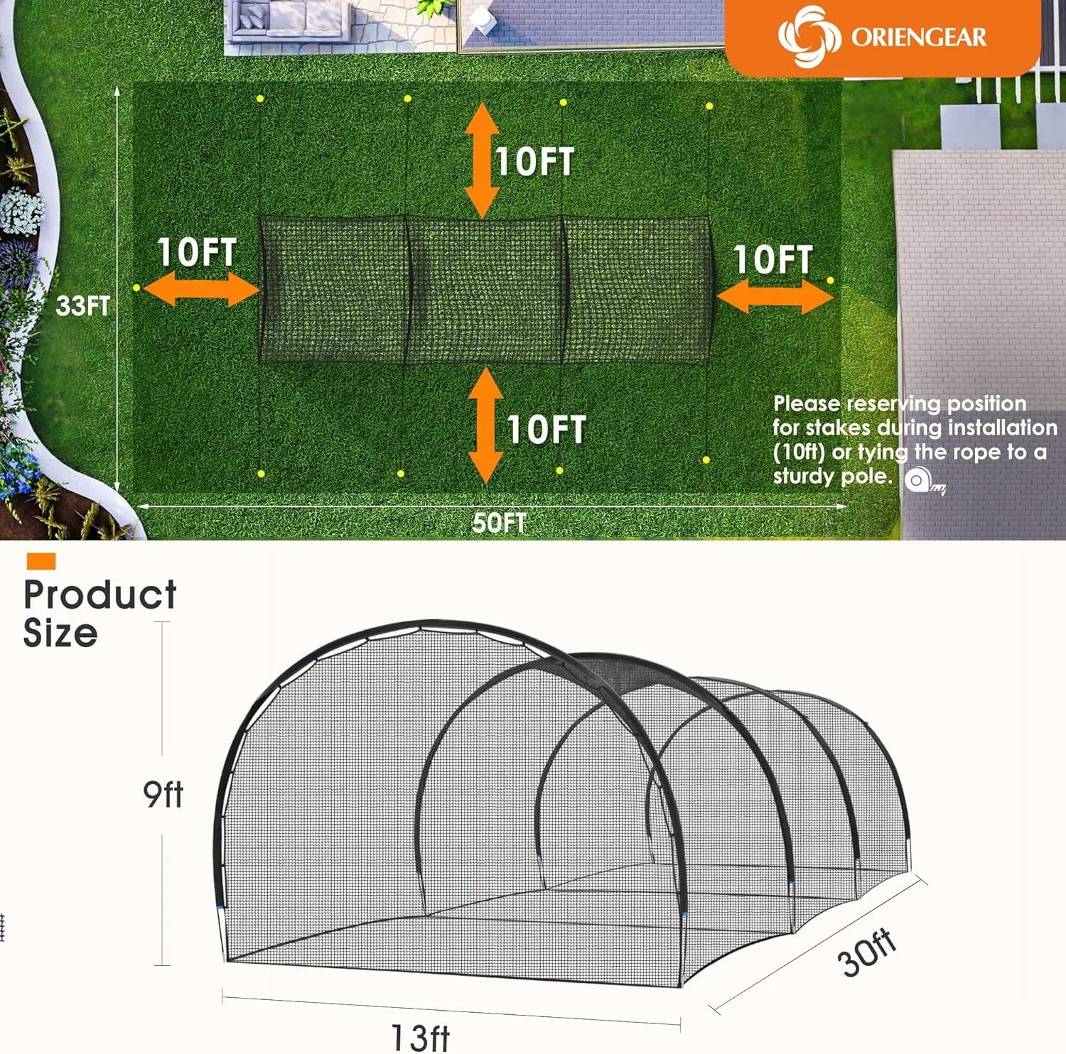 Baseball Cages for Backyard, Baseball Training Equipment Netting, Golf Softball Baseball Nets