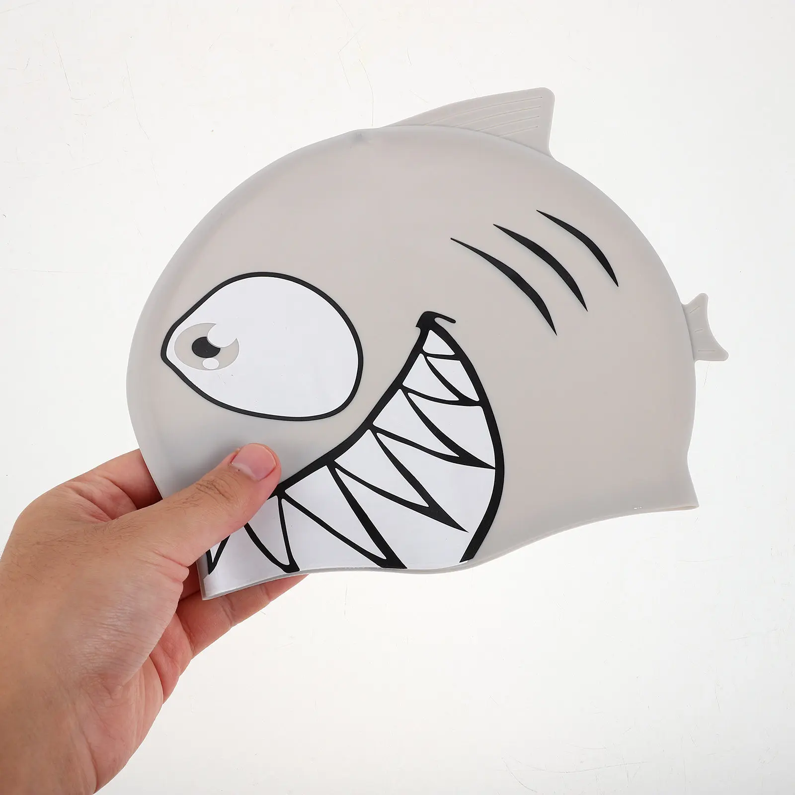 

Swim Cap Silicone Shark Pattern Waterproof Swimming Hat Summer Bathing Cap Pool Outdoor Water