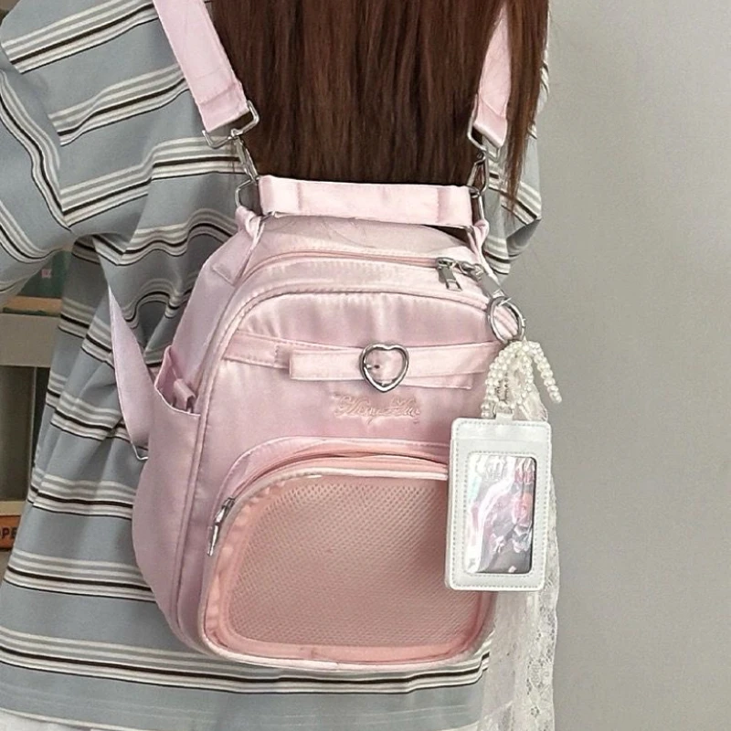 Y2K جديد إمرأة لطيف Ita حقائب الظهر لوليتا فتاة حقيبة شفافة موضة الكتف حقيبة كروسبودي سعة كبيرة لتقوم بها بنفسك عرض حقائب الظهر #3