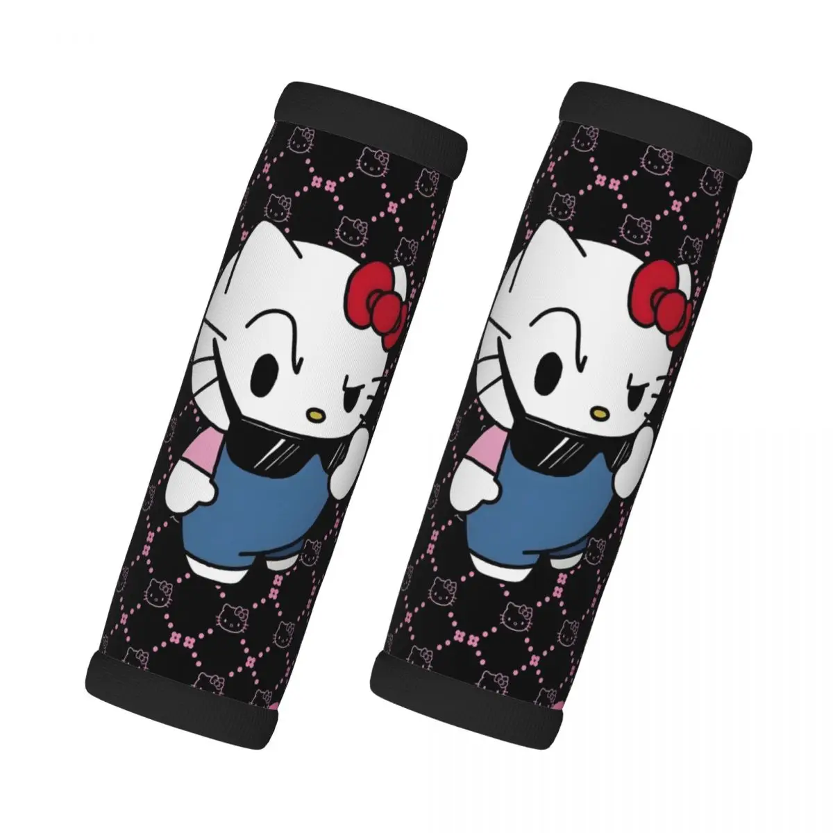 

Custom Cool Hello Kitty Luggage Handle Wrap Suitcase Identifier 2 Pack Anime Cartoon Refrigerator Handle