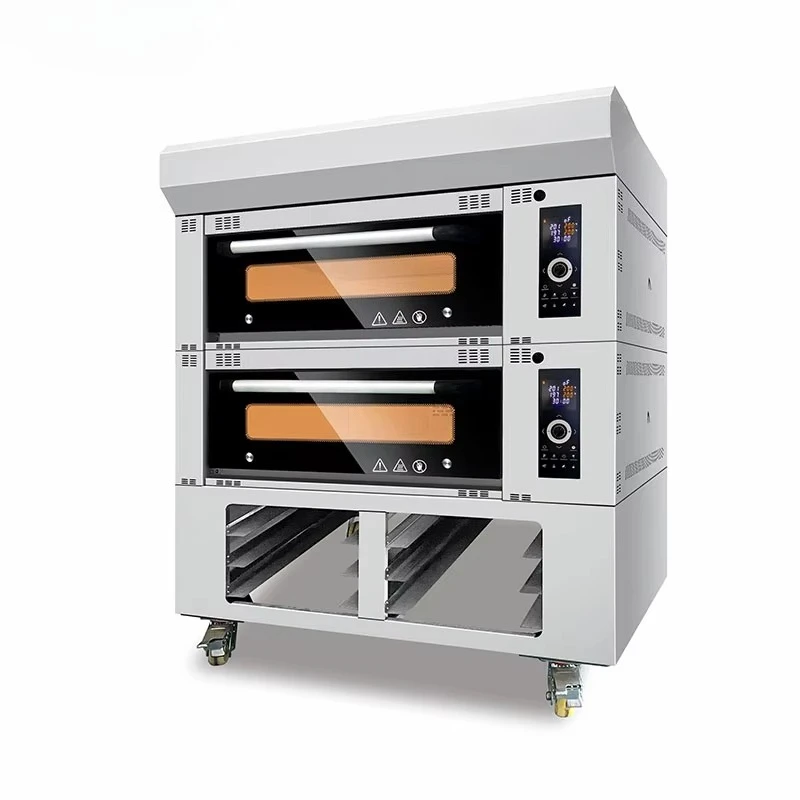 Commercial bakery baker 2-story 4-tray gas/electric bread maker Deck oven for hotels and restaurants