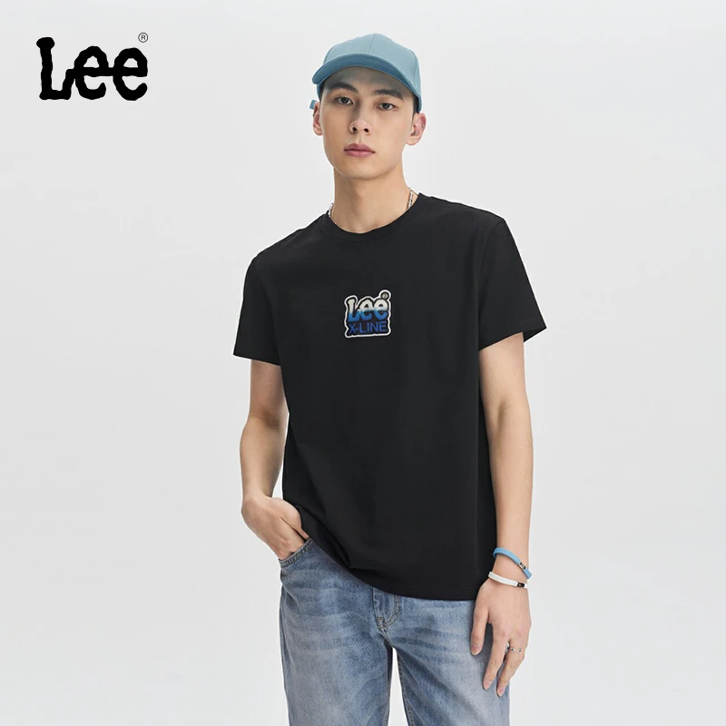 Spring and Summer New Product Standard Version Letter Logo Printing Round Neck Cotton Men's Short-sleeved T-shirt Trendy Top