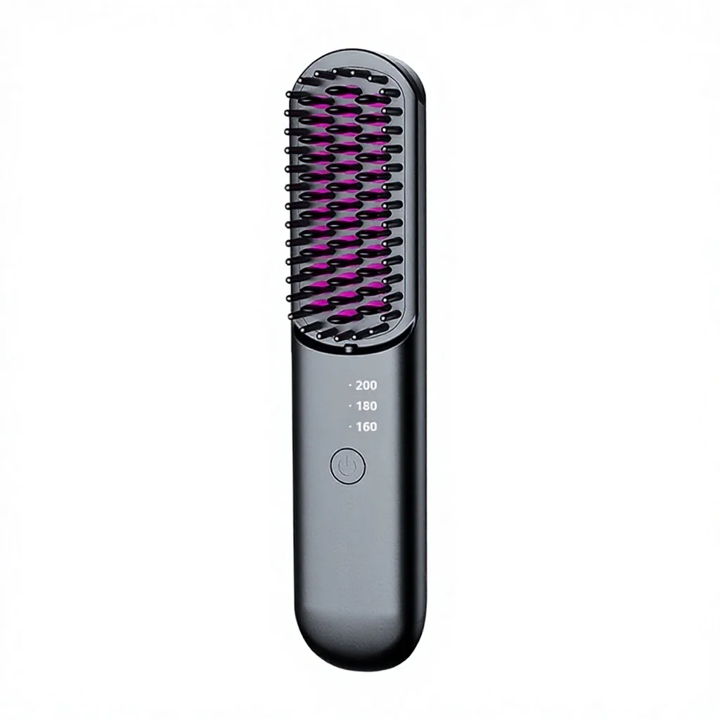 Smart Library Hot Sale Heated Straight Hair Comb Portable Iron LCD Display Curling Straightening Home Styling Comb Electric Powe
