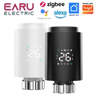 Válvula termostática programable Tuya Smart ZigBee, actuador de radiador TRV, controlador de temperatura remoto por aplicación, compatible con Alexa
