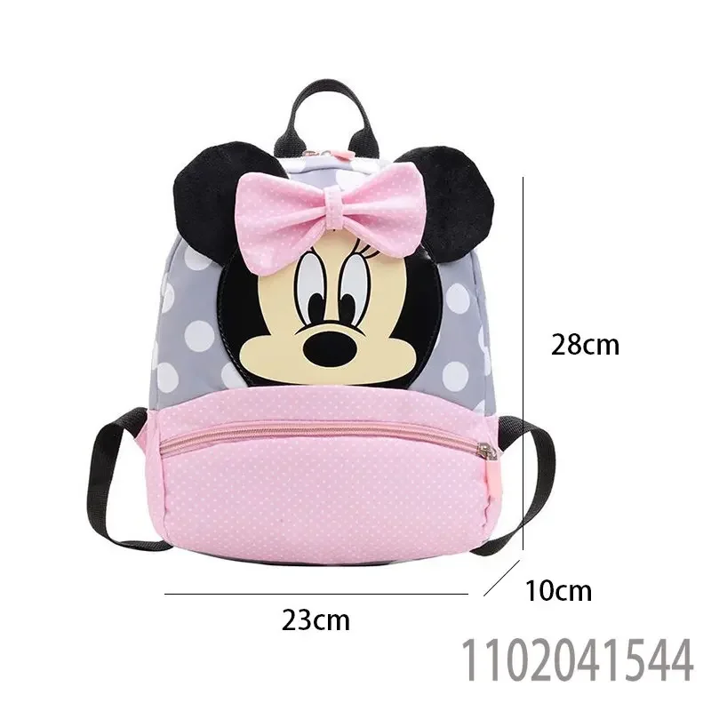 MINISO-Mini sacos escolares para meninas, bonito Minnie Mouse Bag para crianças, jardim de infância pré-escolar, mini mochila, frete grátis