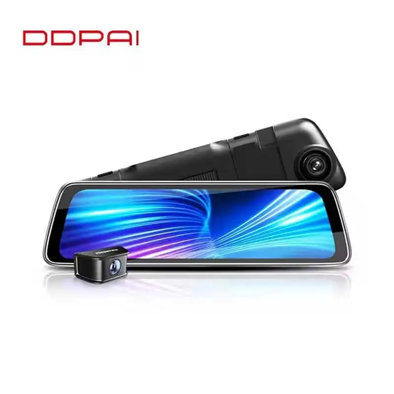 DDPAI E3 9.35'' rearview camera Mirror Dashcam 2K Car Dash Camera Front and Rear Dual-Channel HDR WiFi Voice Control 24H Parking