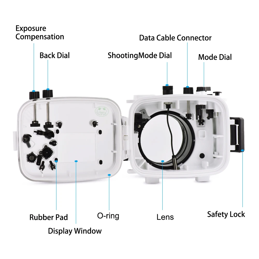 Seafrogs For Sony A7/A7R/A7S Underwater 40 Meters Camera Housing Diving Box Case Cover with 28-70mm/90mm/16-35mm lens Long port