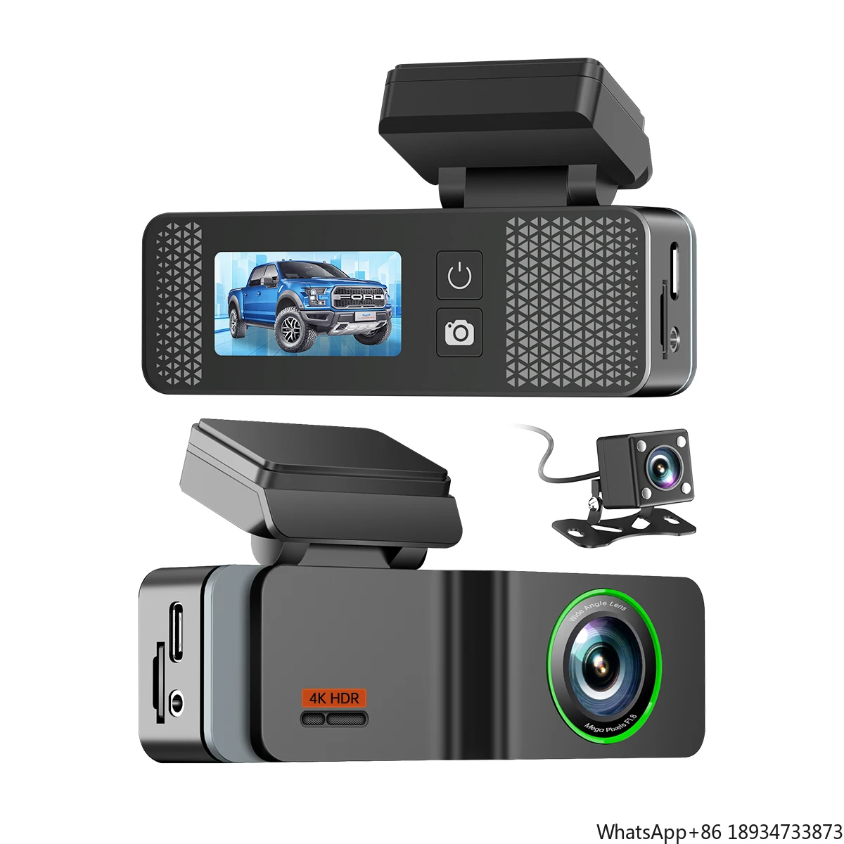 high quality dual Channel 145 Dashcam Ultra Hd 4K Dash Front Cam Car Dash Camera Dash Cam for all types of car