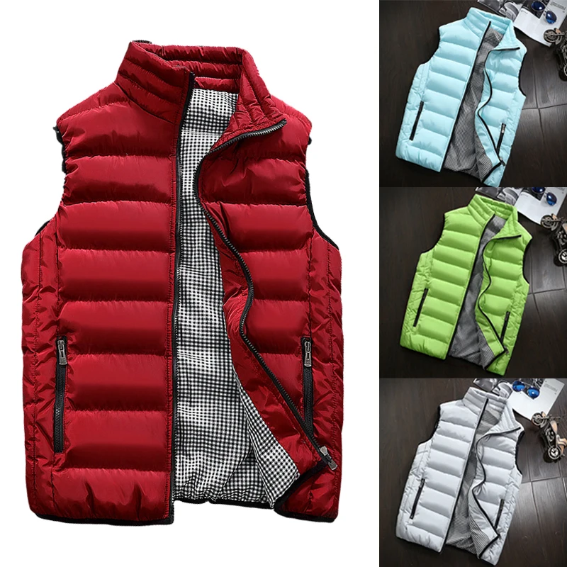 Autumn And Winter New Fashion Solid Color Vest Men's Large Size Sleeveless Jacket Men's Vest Loose Casual Sports Coat Large Size