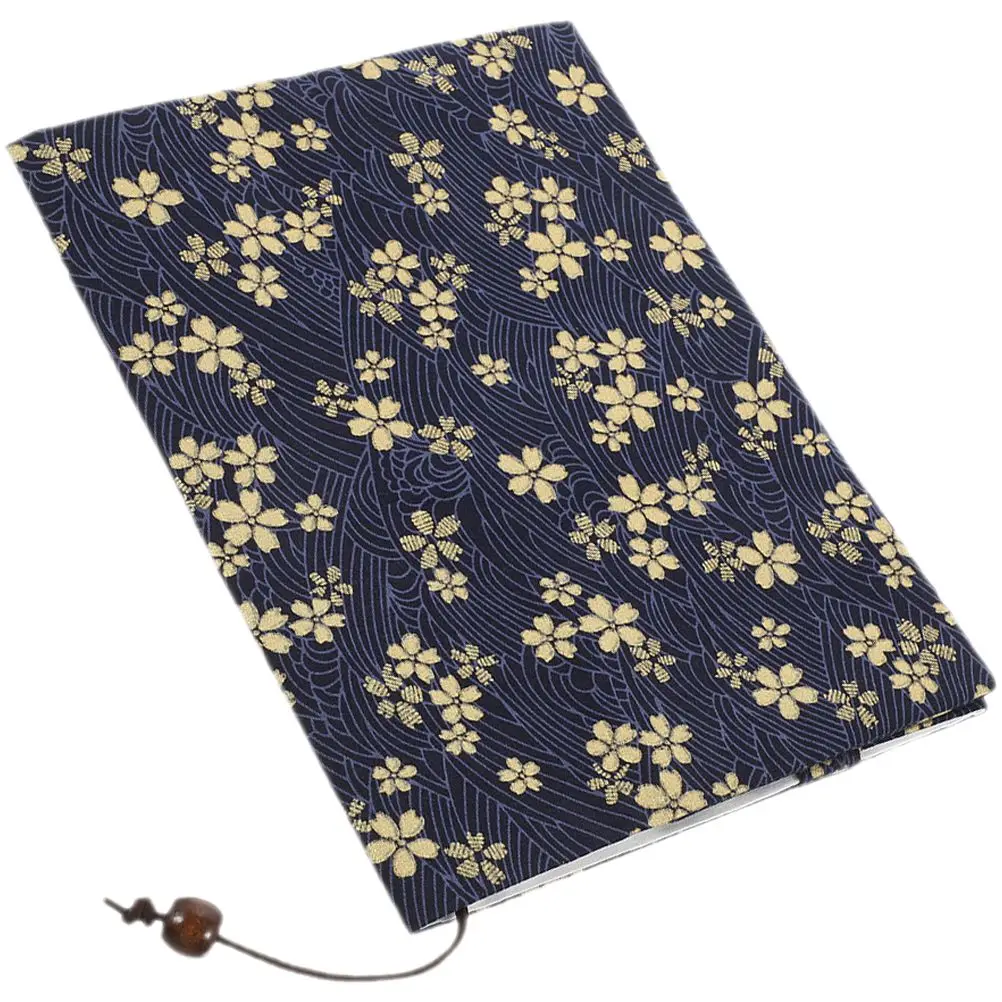 Gold-stitched Floral Book Cover Protector Fabric Covers Protective for Decoration Vintage Hardcover