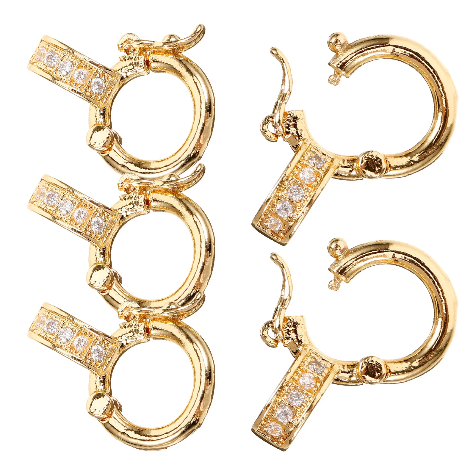 

5 Pcs Buckle Metal Necklace Clasps Micro Setting Converter DIY Jewelry Clasps Bracelet Necklace Connectors Metal Silver
