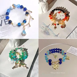 Women Beaded Bracelets Game Anime Kazuha Venti Wanderer Furina Xiao Dressing Up Wearing Props Men Gifts Couple Bracelet