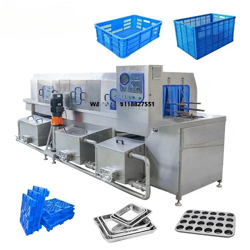 

Customized Poultry Crate Cleaning Machine with Hot Water System Perfect for Various Crate Sizes