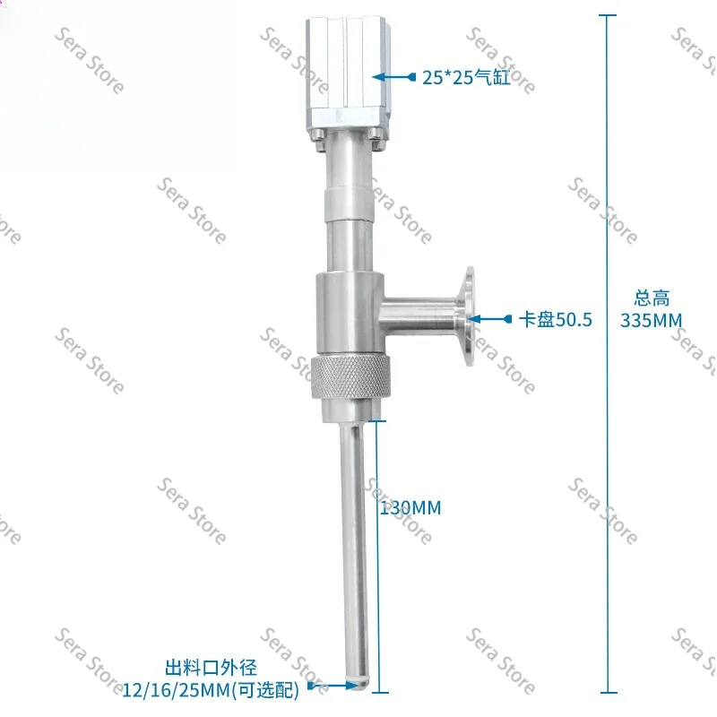 Premium Stainless Steel Anti-drip Filling Head with Extended Valve for Liquid Filling Machine - Anti-foaming Pneumatic Parts