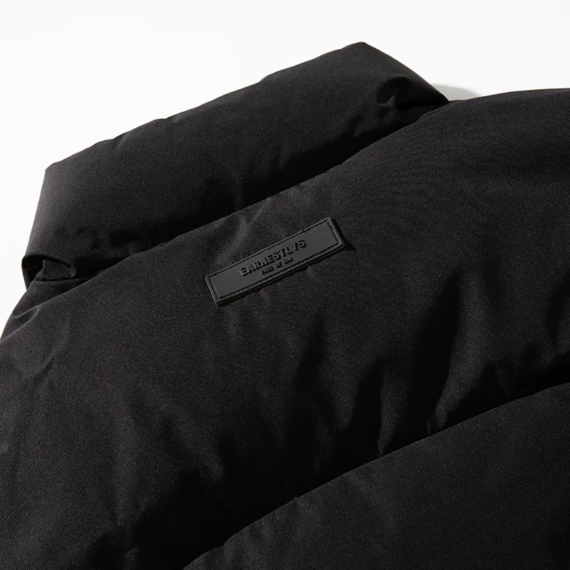American Street Style 3D Design Cotton Padded Down Coat Men Waterproof Thick Loose Stand Collar Winter Puffer Jacket AU-238