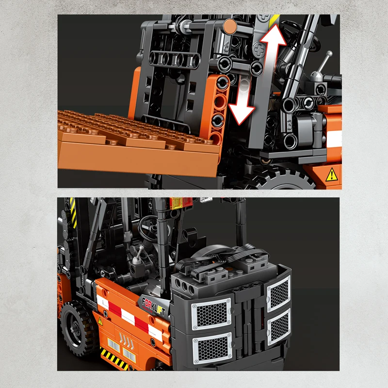 662PCS Remote Control Forklift Building Blocks City Engineering Vehicle RC Car Assembly Technology Electronic Bricks Model Toys