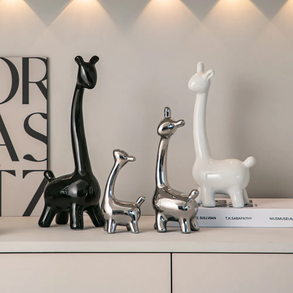 

A family of four deer home jewelry ornaments light luxury high-end high-end entrance living room