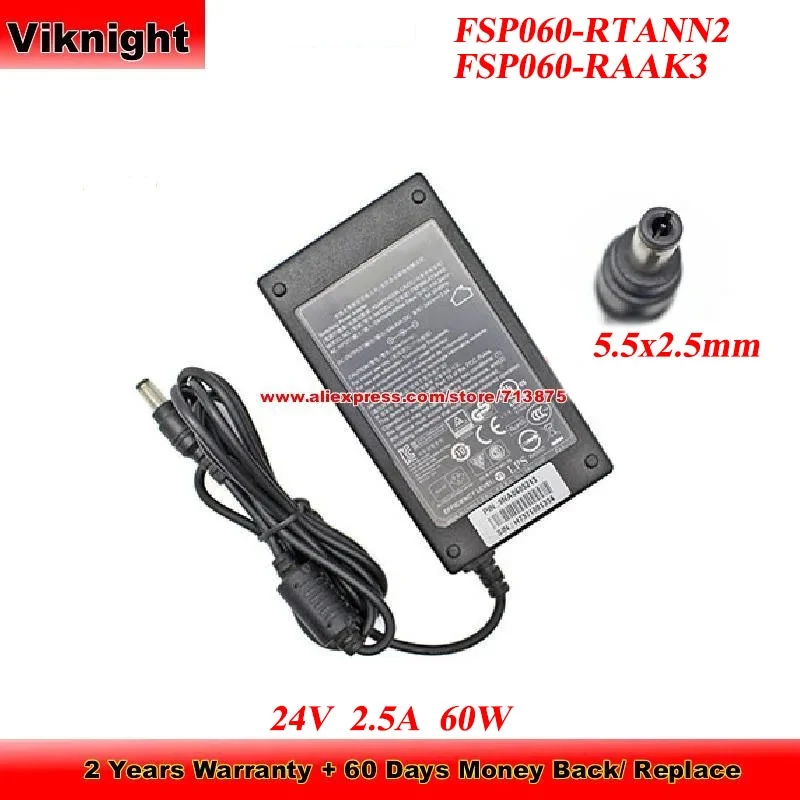 Fonte de Alimentação Genuína FSP060-RTANN2 FSP060-RAAK3 AC 24V 2.5A 60W FSP060-DBAB2 para GODEX G500-U 215-300038-012 WDS060240