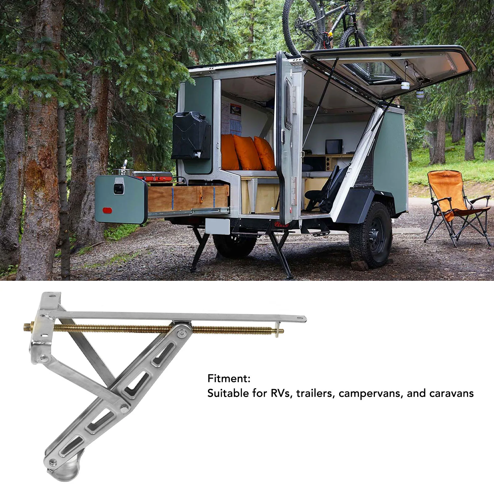 

Trailer Stabilizer Easy To Fold 520mm Maximum Height Compact Trailer Stabiliser Lifter 105mm Minimum Height for Support Capacity