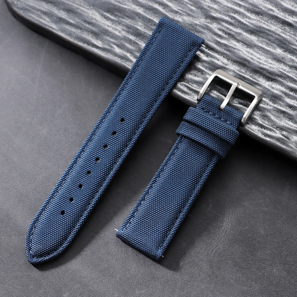 20mm 22mm Segeltuch-Nylon-Uhrenarmband für Omega, Seiko, Rolex Sportgürtel Schnellverschluss Universelles Zweiseitiges Nylon-Armband – Detail 15